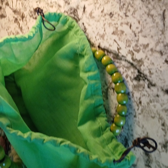 🌴 Straw Studios NWT green bag tote purse 👜 - Picture 8 of 11